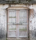 An ancient small door in Shuri castle in Okinawa, Japan