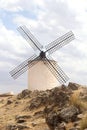 Ancient Spanish mill of Consuegra on the rocks in Castilla La Mancha, Spain Royalty Free Stock Photo