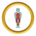 Ancient spartan gladiator legionnaire vector icon