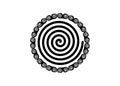 Ancient Spiral Frame. This rapresent the Goddess creative powers of the Divine Feminine, and the never ending circle of creation Royalty Free Stock Photo