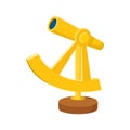 An ancient spyglass icon, cartoon style