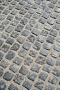 Square cobblestone pavement