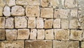 Ancient square sandstones wall