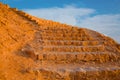 Ancient staircase on the mountain slope