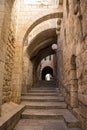 An ancient staircase, in the old Jewish Quarter alleys, Royalty Free Stock Photo