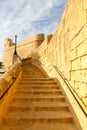 Ancient stairs in the castle Rabat (Victoria) Royalty Free Stock Photo