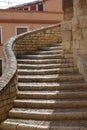 Ancient stairs up outsise a building