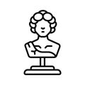 Ancient statue, ancient greek sculpture icon design in trendy style