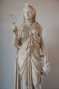 Ancient statue of a beautiful Roman woman in traditional dress from Roman Empire Era, Rome, Italy, details Royalty Free Stock Photo