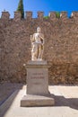 Ancient statue of Carlos V inside Bisagra Gate in Toledo city