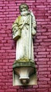Ancient Statue Dam Square Amsterdam Holland Netherl