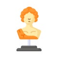 Ancient statue, ancient greek sculpture icon design in trendy style