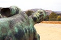 Ancient statue of Icarus in the Valley of Temples, Sicily, Italy