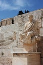 Ancient Statue of Menander at Acropolis, Athens Royalty Free Stock Photo