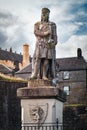 Ancient statue of Robert the Bruce at Stirling Castle in Scotland