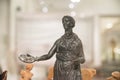 Ancient statue of Roman woman in baths of Diocletian Thermae Diocletiani in Rome Royalty Free Stock Photo