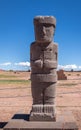 Ancient statue at Tiwanaku Tiahuanaco, Pre-Columbian archaeological site - La Paz, Bolivia