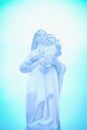 Ancient statue. Virgin Mary with Jesus Christ. Religion, faith, Christianity concept Royalty Free Stock Photo