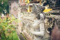 An ancient statue of a woman in the temple Royalty Free Stock Photo