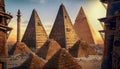 Ancient Steampunk Egypt Pyramid, background, Egyptian City
