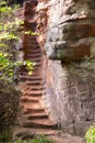 Ancient steps going to a cave in ayrshire