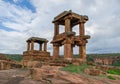 Ancient stone art alignment art of chalukyas, having greatest historical monuments in Badami. Royalty Free Stock Photo