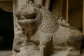 Ancient Stone Carving Art of a Lion