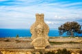 Ancient stone artefact at Vouni palace, Guzelyurt