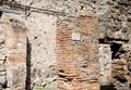 Ancient Stone and Brick Walls in Pompeii Royalty Free Stock Photo