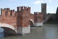 Ancient stone bridge Castle Verona