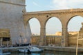 Ancient stone bridge Fort St Angelo