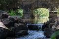 Ancient stone bridge over the river Royalty Free Stock Photo