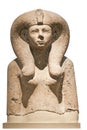 Ancient stone bust of an egyptian goddess