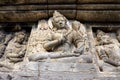 Ancient stone carving of Hindu temple in Yogyakarta, Indonesia Royalty Free Stock Photo