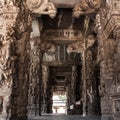 Ancient stone carvings in Varadaraja Temple