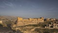 ancient stone castle of the crusaders in the city of Karak in Jordan