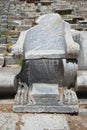 Ancient stone chair Royalty Free Stock Photo