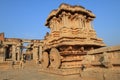 The ancient stone chariot at Hampi, India