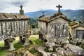 Ancient stone corn driers in Soajo Royalty Free Stock Photo
