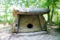 Ancient stone dolmen in the forest near Gelendzhik Crimea Royalty Free Stock Photo