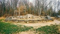 Ancient stone dolmen in North Western Caucasus, Russia Royalty Free Stock Photo