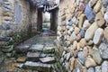 Ancient stone dwelling in rain Royalty Free Stock Photo