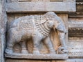 Ancient Stone Elephant. Royalty Free Stock Photo