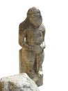 Ancient stone faceless statue of a polovets baba (polovets woman)