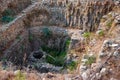 Ancient stone hole as part of the ruins of the historic city of Byblos. Lebanon Royalty Free Stock Photo