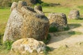 Ancient stone jars in a Plain of Jars Site #1 near Phonsavan, Xiangkhouang province, Laos.