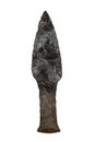 Ancient stone knife on a white background, isolated Royalty Free Stock Photo
