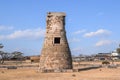 Ancient stone Korean star observatory tower in Gyeongju South Korea