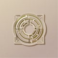 Ancient Stone Labyrinth Puzzle Illustration Royalty Free Stock Photo