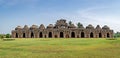 Ancient , stone made Elephant stables in Hampi, Karnataka, India Royalty Free Stock Photo